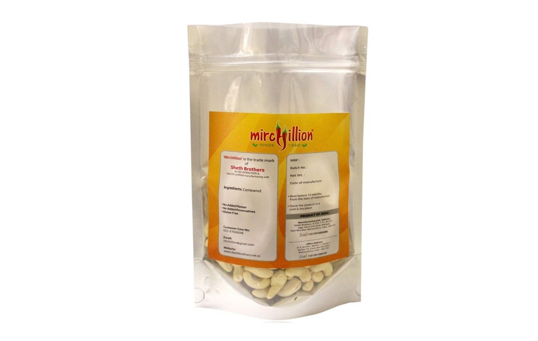 Mirchillion Premium Cashew Regular    Pack  250 grams